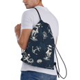 thumbnail image 3 of Bingfone Vintage Marine Drawstrings Backpacks Bags For Men Women Gym Drawstrings Bag, 3 of 9