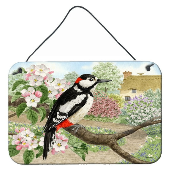 Carolines Treasures ASA2175DS812 Woodpecker Wall or Door Hanging Prints  8x12 multicolor