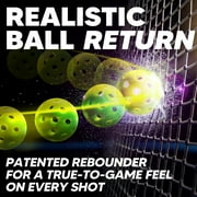 6ft Pickleball Rebounder Training Aid, Adjustable Angle Easy Setup & Storage - Perfect Your Forehands Backhands Dinks Volleys Accuracy Coordination Kitchen Control, Designed for Pickleball