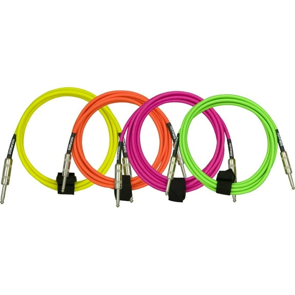 DiMarzio Neon Overbraid Instrument Cable Green 18 ft.