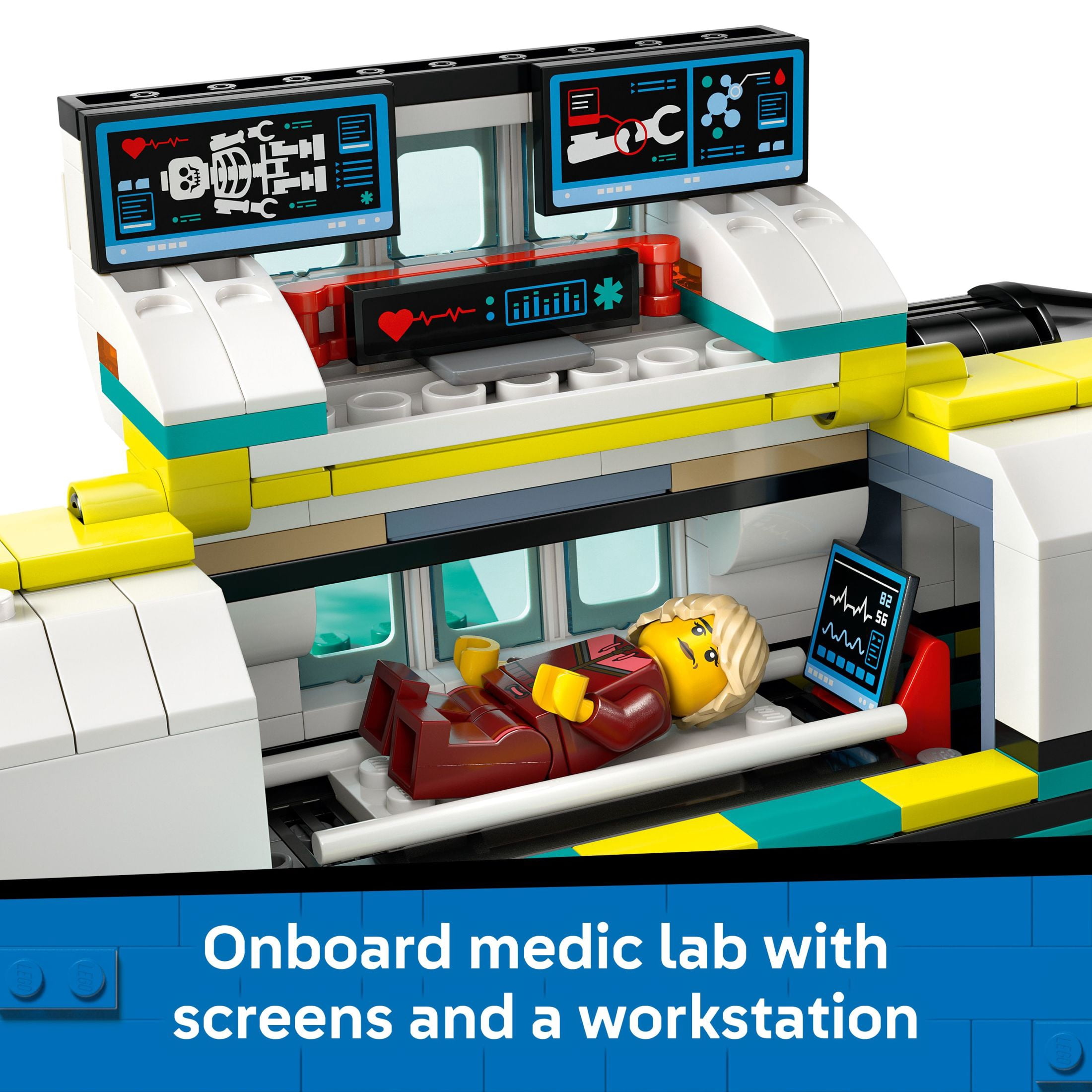 LEGO City Emergency Air Ambulance Airplane Building Toy for Kids - Pretend Play Rescue Airplane Model for Boys & Girls, Ages 6+ - Building Blocks W/Hero Minifigures - Gift Idea for Birthdays - 60465