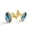 Color 8, variant on Men's Classic Stainless Steel, Palm Leaves Pineapples Pattern Cufflinks Business Wedding Shirts, Golden