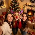 thumbnail image 3 of Christmas Glasses Accessories Party Favors Plastic Fun & Comfortable for Christmas Party Holiday Photo Booth Office Home Christmas Decorations by MPOISVA, 3 of 5