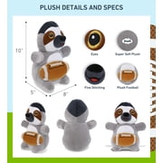 DolliBu Super Soft Snug-Mooshies Standing Sloth Stuffed Animal with Football Plush - Soft Sloth, Adorable Playtime Plush Toy, Cute Wild Gift Doll Animal Toy for Kids and Adults - 10 Inches