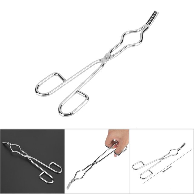 Crucible Tongs Stainless Steel Crucible Forceps Clamp Beaker Holder For
