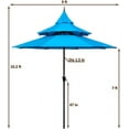 thumbnail image 4 of MAYPEX Outdoor 9 Ft Pagoda Patio Umbrella with Crank Patio 3 Tier Vented Market Umbrella 8 Steel Ribs for Pool Garden Yard Cafe Deck Aqua, 4 of 8