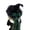 Green, variant on Women’s Witch Hat for Halloween, Gothic Wizard Hat with Ruffle Brim Veil and Removable Bow, Lolita Cosplay Costume Accessory