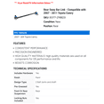 thumbnail image 2 of Rear Sway Bar Link - Compatible with 2007 - 2011 Toyota Camry 2008 2009 2010, 2 of 2