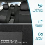 BDK PolyPro Car Seat Covers for Car Truck Van SUV, Front and Rear Split Bench Full Set, Easy to Install Universal Auto Fit, Charcoal