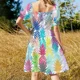 thumbnail image 5 of Nixos 20 09 Nightingale Camisa clásica Vestido corto de manga mono de verano para mujer Vestido de invitada de boda, 5 of 7