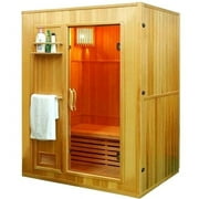 Canadian Hemlock Traditional Wet Dry Steam Sauna Spa 2-3 Persons Indoor