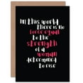 thumbnail image 1 of Woman Strength Determined Magenta Greetings Card Plus Envelope Blank inside, 1 of 3