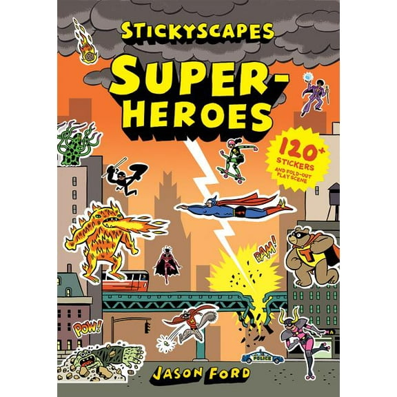 Stickyscapes Superheroes, (Paperback)