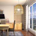 thumbnail image 2 of Walson Rattan Lamp Shade Rattan Chandelier Lampshade Light Fixture Cover Art Craft 25cmx26cm, 2 of 9