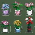 thumbnail image 2 of Bloques de construcción Planta en maceta Flor Niña Regalo Adornos de escritorio ensamblados Juguetes para niños Día de San Valentín, 2 of 3