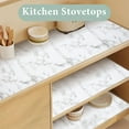 thumbnail image 4 of 12 in X 118 in Drawer and Shelf Liner for Kitchen Cabinet : Non Slip Waterproof Shelf Paper EVA Non Adhesive Refrigerator Liners White Marble Easy Liners for Bathroom Cupboard ., 4 of 10