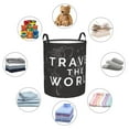 thumbnail image 6 of Haiem Travel The World1 Leather Dirty Clothes Laundry Basket,Sturdy & Waterproof,Collapsible Round Design For Efficient Space Management,Multi-Purpose Storage Basket, 6 of 8