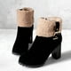 thumbnail image 2 of NECHOLOGY Botas Mujer Zapatos Botines mujer Otoño e invierno nuevos modelos de comercio exterior de Europa y Unidos Botas de mujer de tamaño Gruesas con botines de tacón Botas (Black, 8.5), 2 of 5