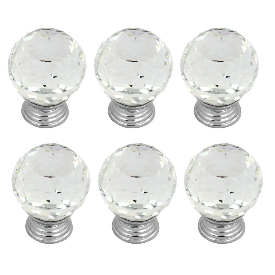 30mm Dia Bling Faux Crystal Cupboard Dresser Door Pull Handle Ball Knob