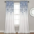 thumbnail image 1 of Lush Decor Weeping Flowers Curtains Navy and Blue Room Darkening Window Panel Set (Pair), 84" X 52", 1 of 2