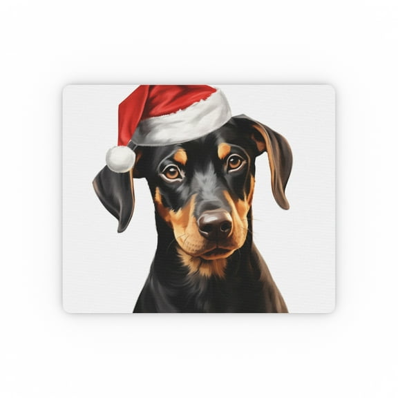 DistinctInk Mouse Pad - 1/4" Foam Rubber - Doberman Pinscher Puppy Drawing