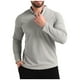 thumbnail image 2 of pstuiky Camisas de manga larga abrigadas para hombre, Camisa deportiva de entrenamiento fácil para hombre, elástica, de color liso, con cuello en V y manga larga tops de invierno para hombre xxl, 2 of 8