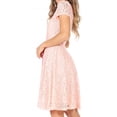 thumbnail image 2 of Women's Floral Lace Dress Short Sleeve Party Dress, 2 of 6