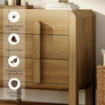 thumbnail image 6 of Mid Century 6 Drawer Dresser Set of 2, 47.2" Modern Chest of Drawers with Storage, Curved Profile Wood Double Dresser for Bedroom, Living Room, Hallway, 6 of 7