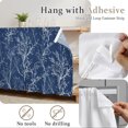 thumbnail image 6 of Dark Blue Botanical Cabinet Curtain 28"W x 51"L, Vintage Floral Plants Branch Dust-Proof Privacy Curtain for Closet Shelves Self Adhesive, Sink Skirt for Bathroom Vanity Kitchen Laundry Room, 6 of 9