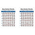thumbnail image 1 of 2X Tabla de Acordes de Guitarra de Bajo Eléctrico Diagrama de Digitación de Acordes de Guitarra de 4 Cuerdas Pequeño, 1 of 5