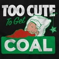 thumbnail image 2 of Swee'Pea Too Cute Get Coal Christmas Unisex Plus Size Hoodie Brisco Brands 3X, 2 of 4
