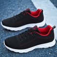 FLTHDD Men‘s Solid Colour Breathable Running Shoes Comfy Non Slip Lace