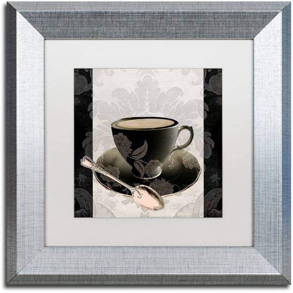 Trademark Fine Art "Vintage Cafe III" Canvas Art by Color Bakery White Matte, Silver Frame