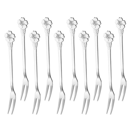 

Stainless Steel Fruit Fork Rainbow Kitchen Accessories 30 Pcs Japanese-style Cherry Blossoms Forks Party Cutlery