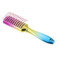 thumbnail image 1 of Unique Bargains Cepillo para el cabello con ventilación, cepillo para desenredar para mujeres, cepillo para el cabello húmedo para viajes, para cabello liso, rizado y ondulado, arcoíris, 1 of 7