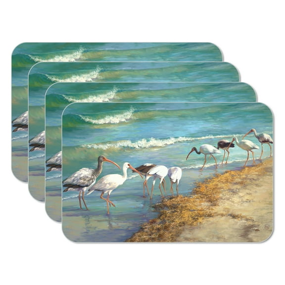 CounterArt "Marco Island Birds" 4-Pack Reversible Tabletop Placemats