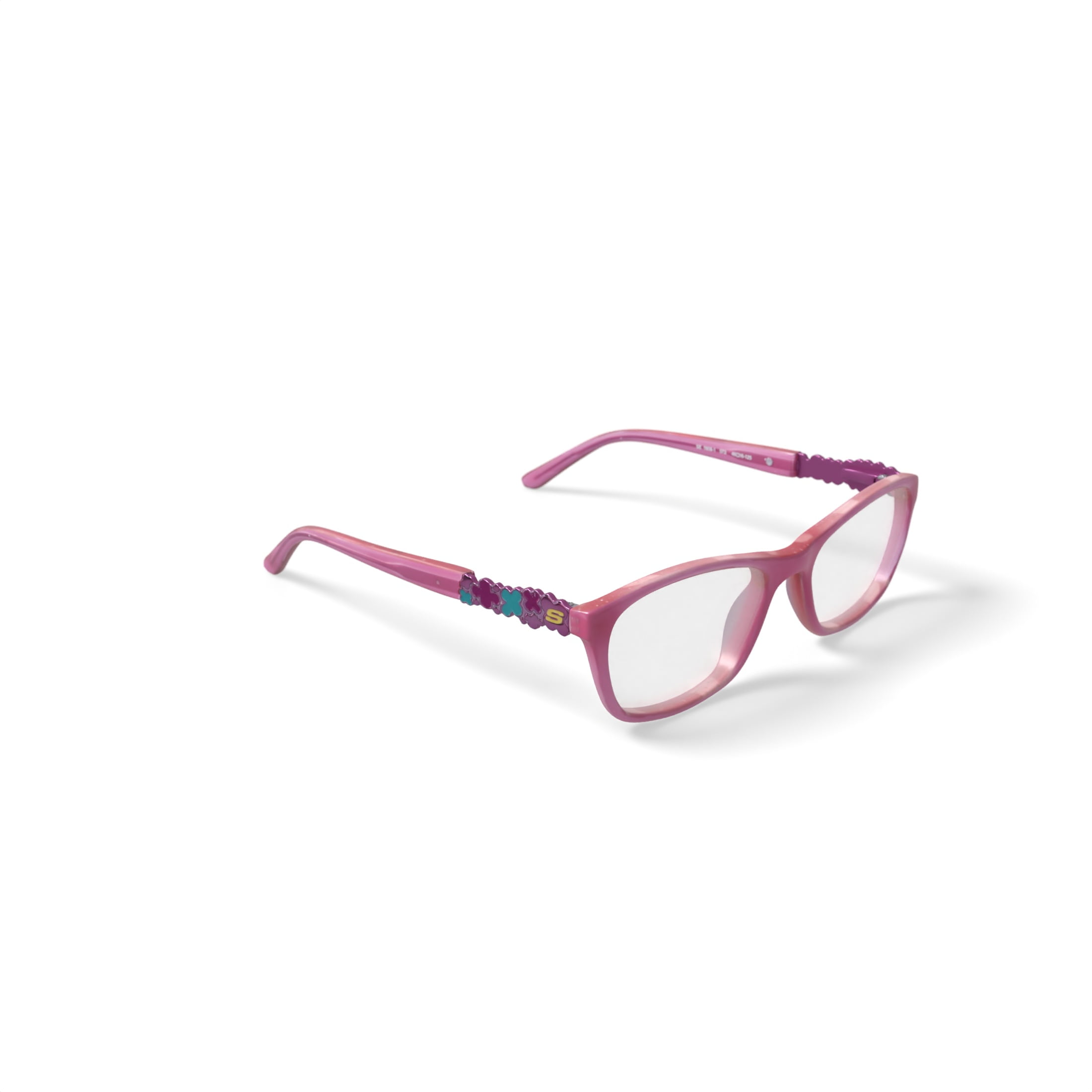 Skechers Youth SE1608-1 Square Prescription Eyeglasses with Case, Pink