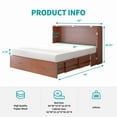 thumbnail image 2 of BALUS Queen Murphy Bed Cabinet, Modern Cabinet Chest Bed with Charging Station, Space-Saving Cube Murphy Bed with Folding Memory Foam Mattress & Large Storage Drawer for Bedroom（Red）, 2 of 9