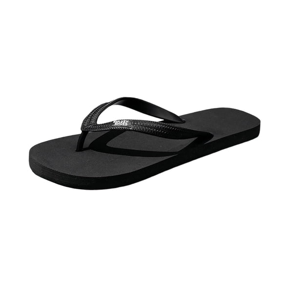 Mens Classic Thong Sandals Casual Flip Flops Non Slip Quick Dry Comfortable for Beach Pool Summer Everyday Black,Size 5.5