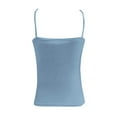 thumbnail image 4 of Hpapadks Womens Tank Tops Sleeveless Solid Yoga Bottoming Underwear Suspender Vest Camisole Tops for Women Blue XXXXXL, 4 of 5