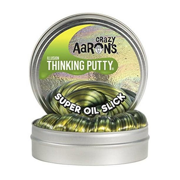 Crazy Aaron's Thinking Putty 4" Tin 3.2 oz Super Oil Slick Multi