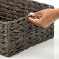 thumbnail image 5 of mDesign Woven Farmhouse Pantry Food Storage Bin Basket Box, 6 Pack, Dark Brown, 5 of 8