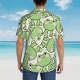 thumbnail image 3 of Lsque Cute Frog pattern Hawaiian Shirt for Men, Unisex Summer Beach Casual Short Sleeve Button Down Shirts-Small, 3 of 9
