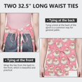 thumbnail image 6 of Pink Christmas Santa Apron-Garden Aprons for Women with Pockets-Cotton Linen Waterproof Kitchen Cooking Gardening Aprons Adjustable for Kitchen,Cooking,BBQ and Salon 32"x27", 6 of 7