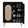 thumbnail image 4 of Hassch Shoe Storage Cabinet, 4-Tier Shoe Rack Organizer with Adjustable Shelves for Entryway Hallway, Black, 4 of 9