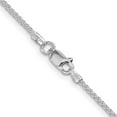 thumbnail image 4 of Diamond2Deal 925 Sterling Silver Rhodium-plated 1.5mm Round Spiga Chain Necklace for Women 16", 4 of 6