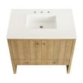 thumbnail image 5 of James Martin Vanities 36" Single Vanity, Light Natural Oak w/ 3 CM White Zeus Top, 5 of 8