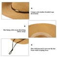 thumbnail image 3 of COOPLUS Straw Cowboy Hat for Women Western Cowgirl Adjustable Chin Strap Hats for Summer, 3 of 6