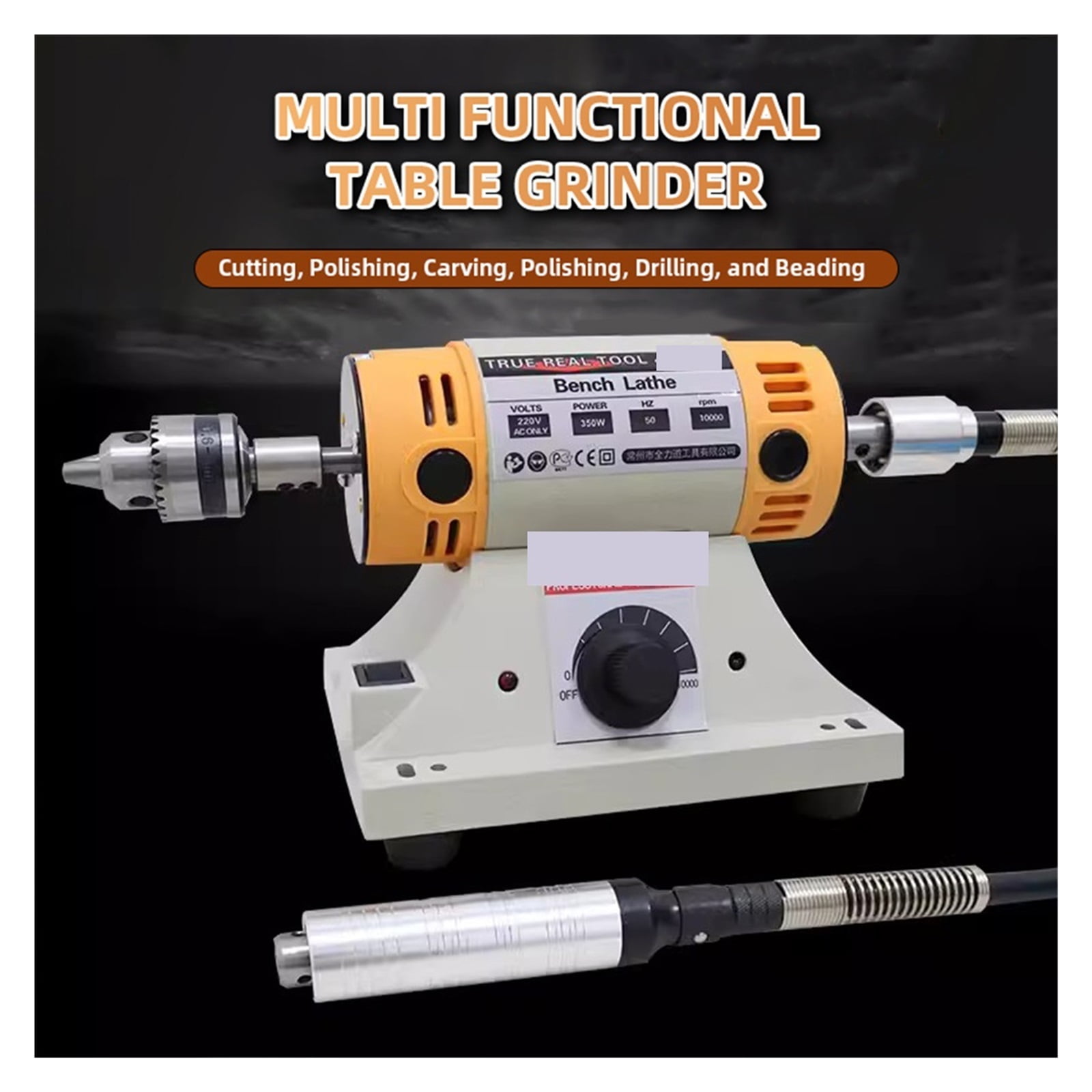 Multifunctional Table Grinder, Mini Electric Woodworking Jade Cutting Polishing Machine, Carving Polishing Machine Grinding Tools ,Powerhouse Performance