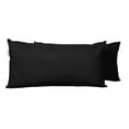 thumbnail image 2 of Vargottam Indoor/Outdoor Polyester Fabric Lumbar Pillow With Insert, All-Weather Waterproof Decorative Throw Pillow for Patio Furniture-Set of 2 - Black, 2 of 5